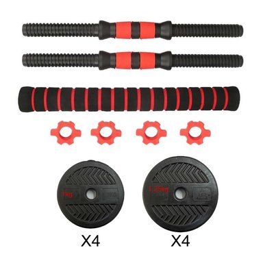 SET DE MANCUERNAS DE TODO Y MÁS 10 KG BARRA ARMABLE AJUSTABLE PROFESIONAL - 3