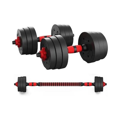SET DE MANCUERNAS DE TODO Y MÁS 10 KG BARRA ARMABLE AJUSTABLE PROFESIONAL - 4
