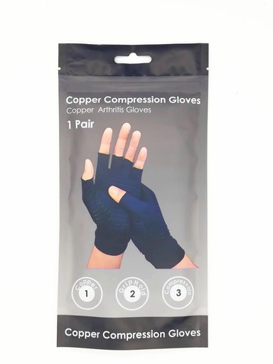 GUANTES COBRE COMPRESION ARTRITIS TENDINITIS TUNEL CARPIANO - 5