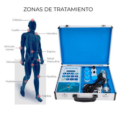 MÁQUINA DE TERAPIA ONDAS DE CHOQUE ULTRA ESTÉTICA ALUMINIO PORTÁTIL - 4