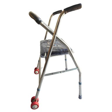 ANDADOR BURRITO PLEGABLE ASIENTO Y 2 RUEDAS - PLATEADO - 3