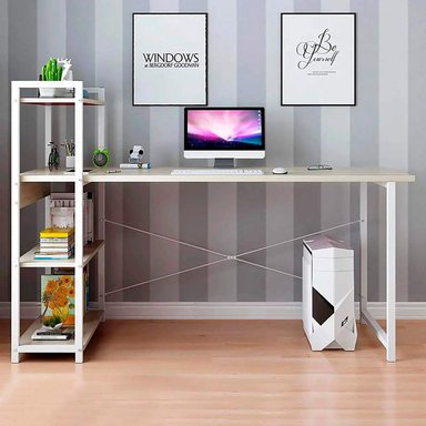 ESCRITORIO H OFICINA 120X60X70CM CHIC HOME - NEGRO - 4