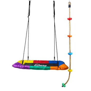 Pack Columpio Hamaca Rectangular + Escalador GlowUp Multicolor - 1