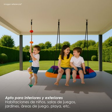 Pack Columpio Hamaca Rectangular + Escalador GlowUp Multicolor - 2