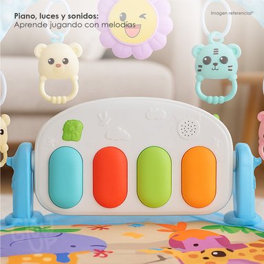 GIMNASIO PARA BEBES GLOWUP R6565 CELESTE CON PIANO - 4