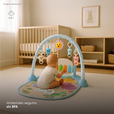 GIMNASIO PARA BEBES GLOWUP R6565 CELESTE CON PIANO - 5
