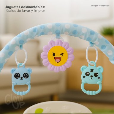 GIMNASIO PARA BEBES GLOWUP R6565 CELESTE CON PIANO - 6