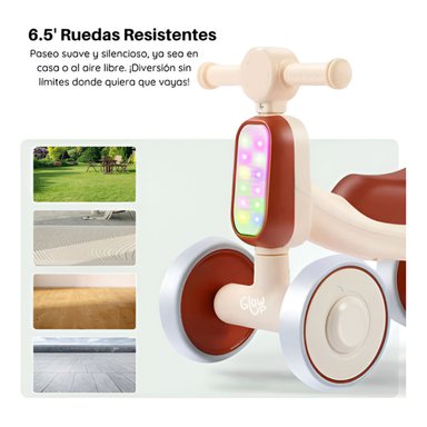 TRICICLO GLOWUP R6698 INFANTIL BAMBI LUCES Y SONIDOS CAFÉ - 5