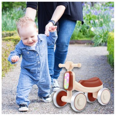 TRICICLO GLOWUP R6698 INFANTIL BAMBI LUCES Y SONIDOS CAFÉ - 6