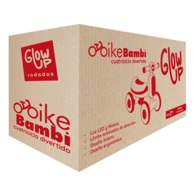 TRICICLO GLOWUP R6698 INFANTIL BAMBI LUCES Y SONIDOS CAFÉ - 7