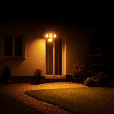 FOCO HOMECLAF LED SOLAR EXTERIOR 4 DIRECCIONES SENSOR CONTROL LUZ CÁLIDA NEGRO - 9
