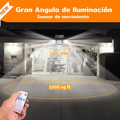 FOCO HOMECLAF LED SOLAR EXTERIOR LUZ FRÍA NEGRO - 7