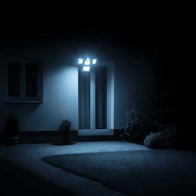 FOCO HOMECLAF LED SOLAR EXTERIOR LUZ FRÍA NEGRO - 9