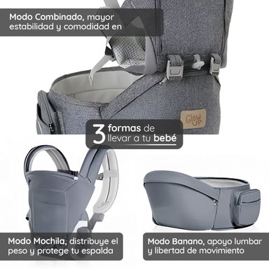 MOCHILA PORTABEBÉ ERGONÓMICO MULTIFUNCIONAL 6EN1 GLOWUP - 7