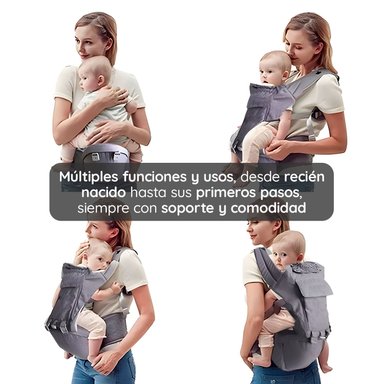 MOCHILA PORTABEBÉ ERGONÓMICO MULTIFUNCIONAL 6EN1 GLOWUP - 8