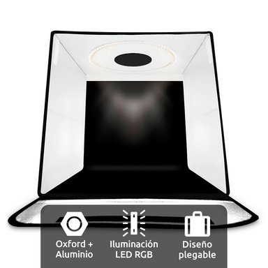 ESTUDIO FOTOGRÁFICO PORTÁTIL 40X40 LUZ LED FULL ACCESORIOS - 6