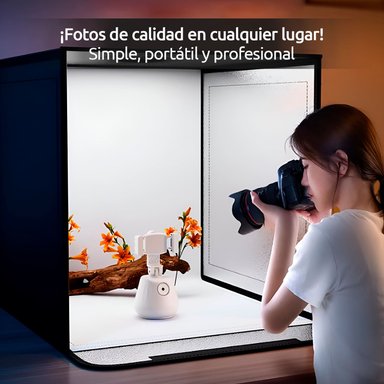 ESTUDIO FOTOGRÁFICO PORTÁTIL 40X40 LUZ LED FULL ACCESORIOS - 7