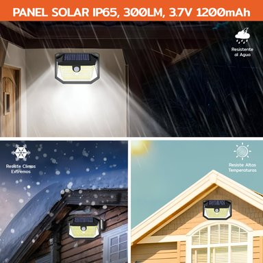 FOCO SOLAR 178 LED EXTERIOR CON SENSOR MOVIMIENTO HOMECLAF - 8