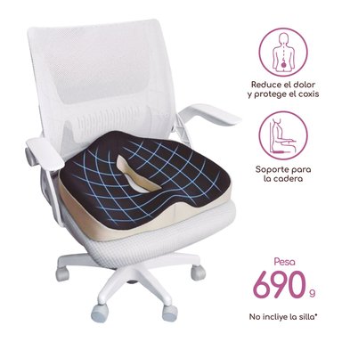 COJÍN ORTOPÉDICO ERGONÓMICO LUMBAR PARA SILLA SOPORTE ESPALDA ACQUI - 4