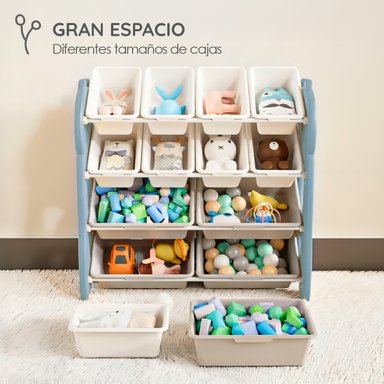 MUEBLE ORGANIZADOR JUGUETES NIÑOS CON 12 CONTENEDORES GLOWUP - 3