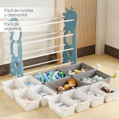 MUEBLE ORGANIZADOR JUGUETES NIÑOS CON 12 CONTENEDORES GLOWUP - 5