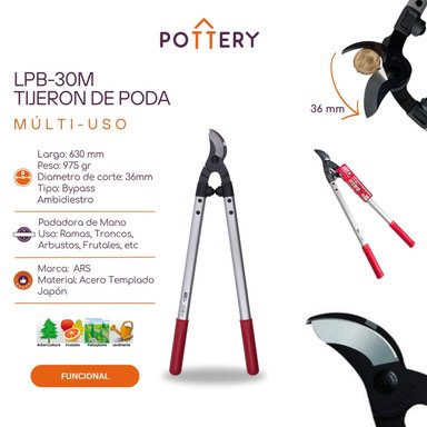 TIJERÓN ARS LPB-30 PODA ACERO - 2