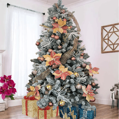 ÁRBOL DE NAVIDAD NEVADO 1,8 M CON ADORNOS COLOR PALOROSA - 2