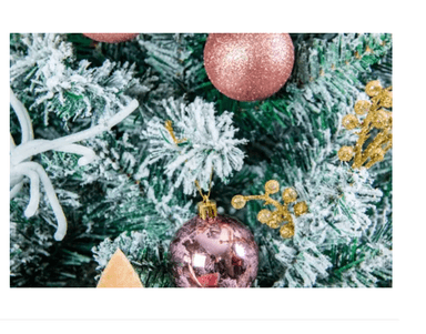 ÁRBOL DE NAVIDAD NEVADO 1,8 M CON ADORNOS COLOR PALOROSA - 3