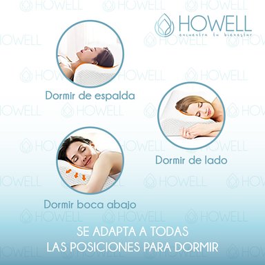 PACK X2 ALMOHADA HOWELL MEMORY CERVICAL ORTOPÉDICA CON MEMORIA - 6