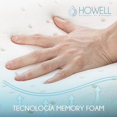 PACK X2 ALMOHADA HOWELL MEMORY CERVICAL ORTOPÉDICA CON MEMORIA - 8