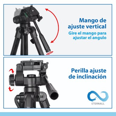 TRÍPODE CHILE TENDENCIA CELULAR CAMARA PORTÁTIL ALUMINIO CARGA 10 KG 170 CM - 6