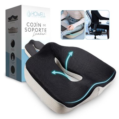 COJÍN HOWELL ORTOPÉDICO ASIENTO LUMBAR ANTIDESLIZANTE - 1