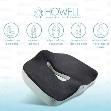 COJÍN HOWELL ORTOPÉDICO ASIENTO LUMBAR ANTIDESLIZANTE - 4
