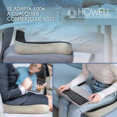 COJÍN HOWELL ORTOPÉDICO ASIENTO LUMBAR ANTIDESLIZANTE - 9