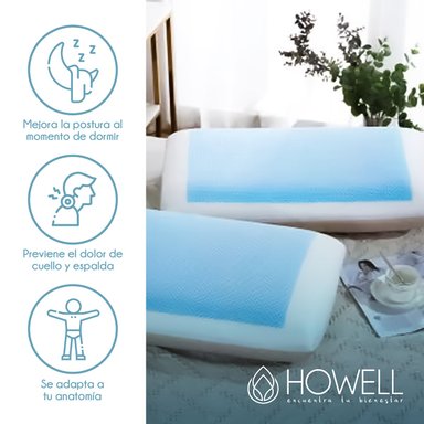 ALMOHADA GEL ORTOPE DICA VISCO HOWELL MEMORY 60X40CM SET X2 - 3