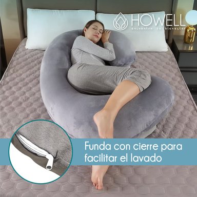 COJÍN HOWELL MATERNAL LACTANCIA EMBARAZADAS ALMOHADA BABYNEST GRIS - 5