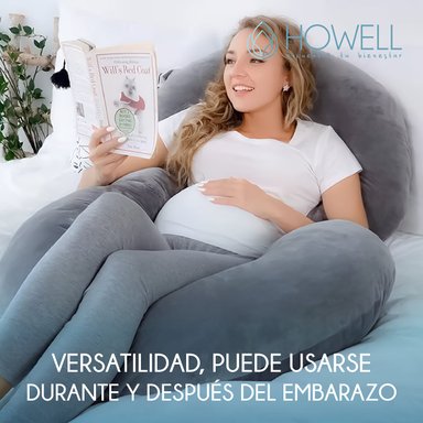 COJÍN HOWELL MATERNAL LACTANCIA EMBARAZADAS ALMOHADA BABYNEST GRIS - 7