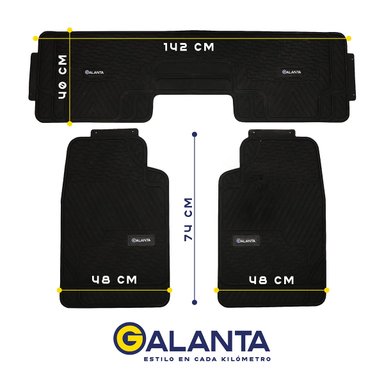 PISO DE GOMA AUTO SUV 3 ALFOMBRA GALANTA UNIVERSAL AJUSTABLE - 2