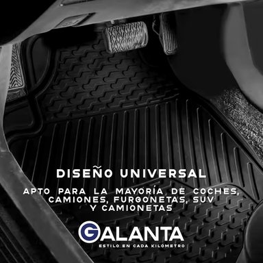 PISO DE GOMA AUTO SUV 3 ALFOMBRA GALANTA UNIVERSAL AJUSTABLE - 7