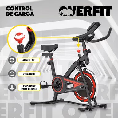 BICICLETA DE SPINNING PRO OVERFIT ESTATICA FITNESS GYM - 4