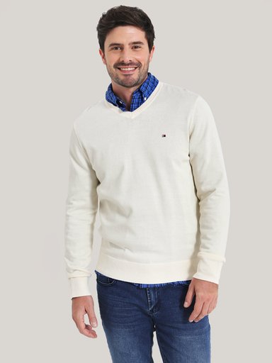 SWEATER BASICO SIGNATURE V-NECK - 1