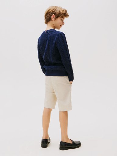 SWEATER TRENZADO CON CUELLO REDONDO - 3