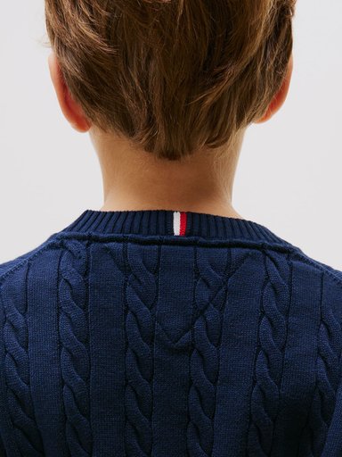 SWEATER TRENZADO CON CUELLO REDONDO - 4