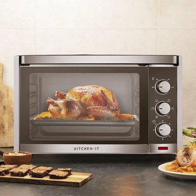 HORNO ELÉCTRICO KITCHEN-IT SILVER SERIES 45L DOBLE VIDRIO - 11