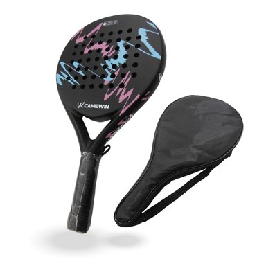 PALA PADEL PWRFITNESS EVA 4018 NEGRA CON ROSADO - 1