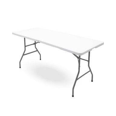 MESA PLEGABLE HOME&DESIGN BLANCA 180CM TIPO MALETA - 1