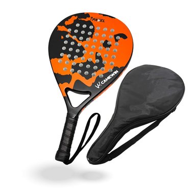 PALA PADEL PWRFITNESS EVA NARANJO CON NEGRO MODELO 4003 - 1