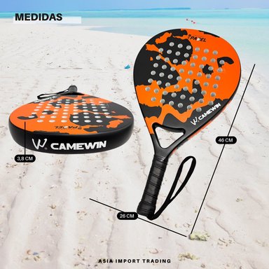 PALA PADEL PWRFITNESS EVA NARANJO CON NEGRO MODELO 4003 - 4