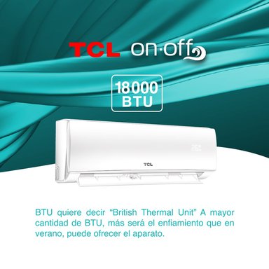 AIRE ACONDICIONADO FRIO-CALOR SPLIT TCL 18000 BTU 4EN1 - 9