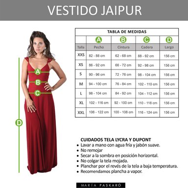 VESTIDO LARGO JAIPUR FRAMBUESA LYCRA VUELITOS MARIA PASKARO - 5